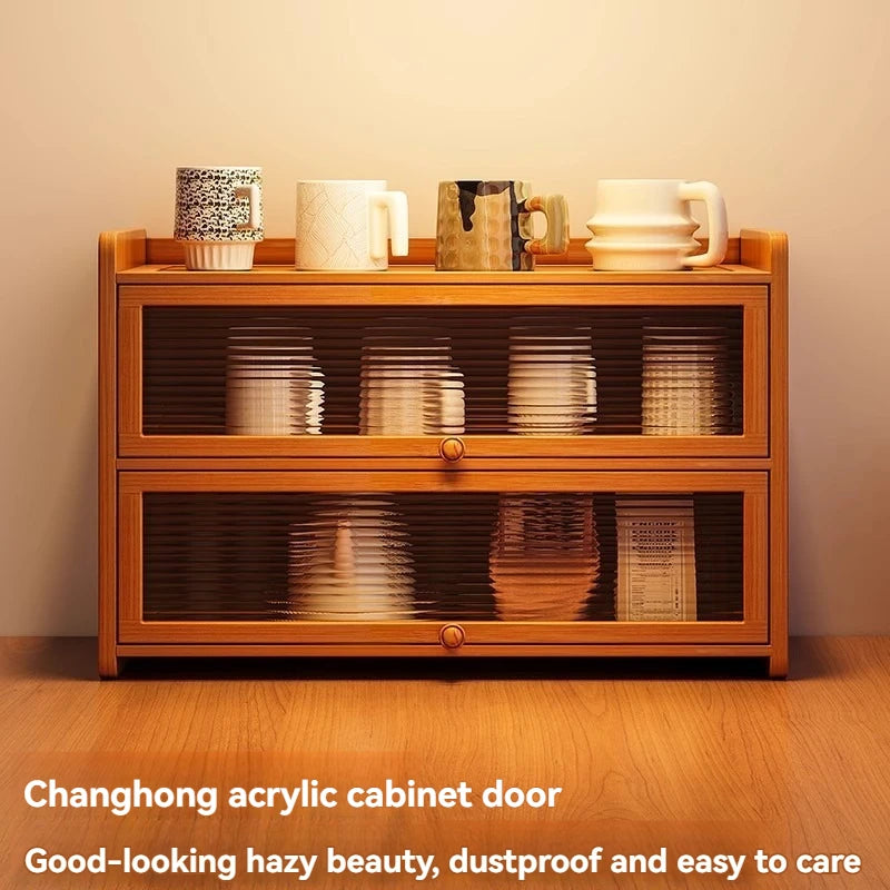 Kitchen countertop seasoning rack storage shelf, product sorting rack, layered multifunctional storage cabinet, dust-proof cabin Oasis Select