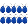 EM4305 T5577 125khz Copy Rewritable Writable Rewrite keyfob RFID Tag Key Ring Card Proximity Token Badge Duplicate Oasis Select Blue 10pcs