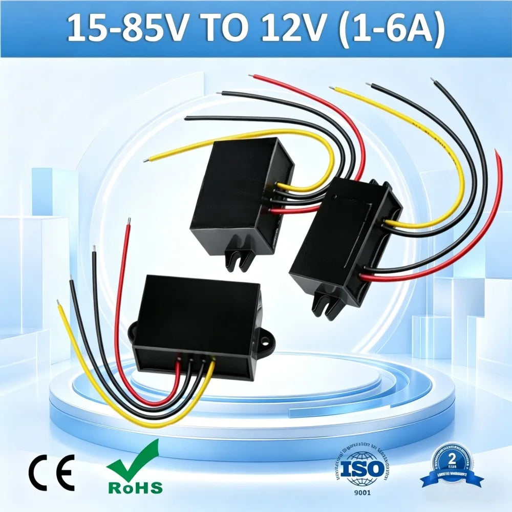 Waterproof Step-down Converter 12 24V 36V 48V 60V 72V 80V 85V to 12V 1A 2A 3A 5A Volt Regulator DC to DC Mini Buck Converter Oasis Select