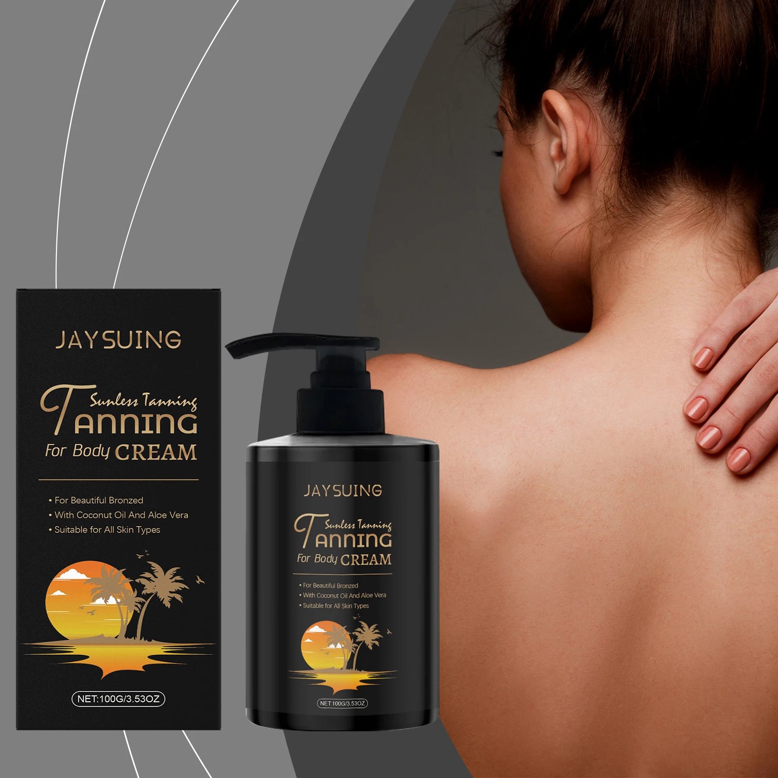 Moisturizing Tanning Cream Summer Sunless Self Tanner Body Face Repair Sun Damage Smooth Even out Skin Non-greasy Bronzer Lotion Oasis Select