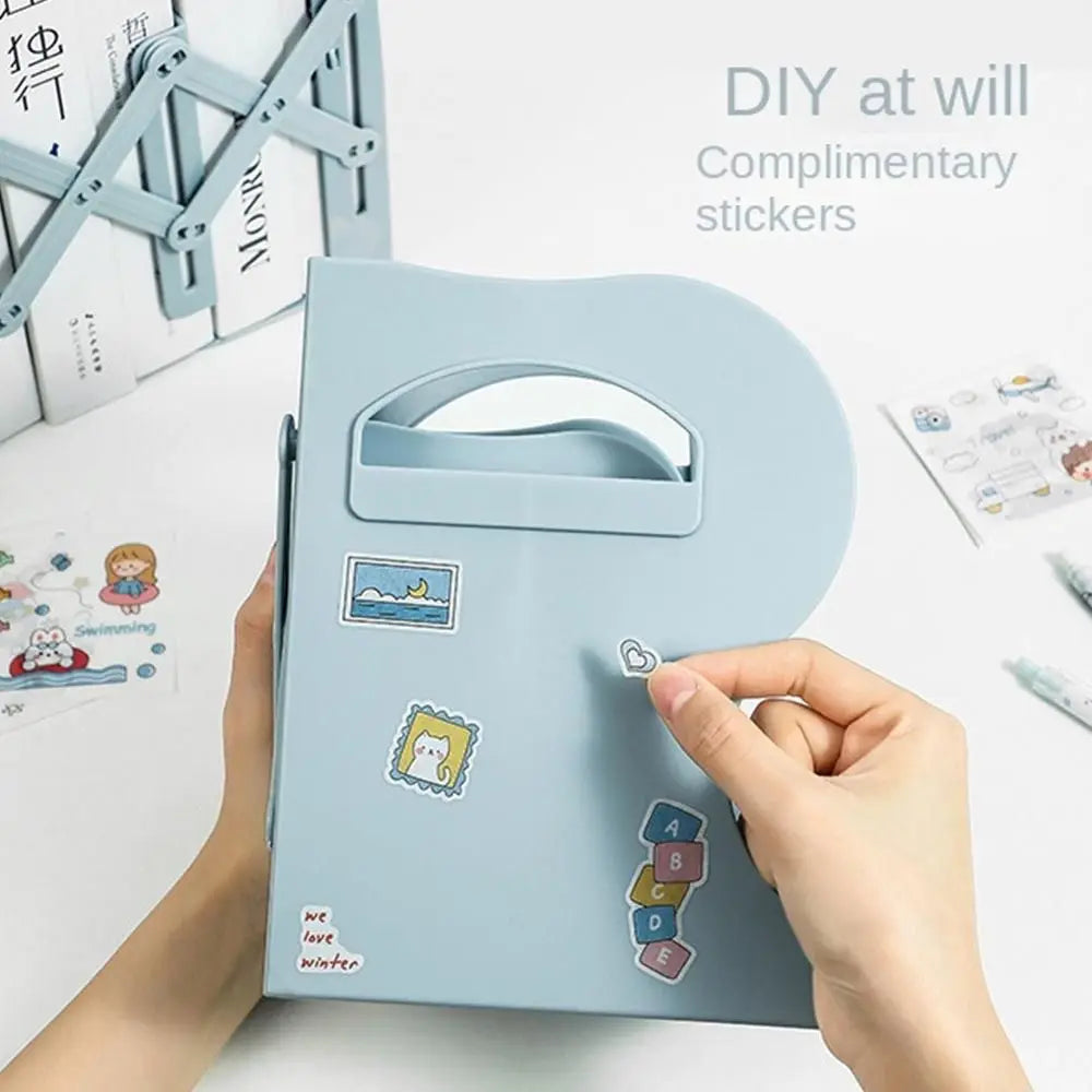 with Pen Holder Retractable Bookends Fixed Book Clip Save Space Adjustable Bookshelf Stationery Simple Divider Book Stand Oasis Select