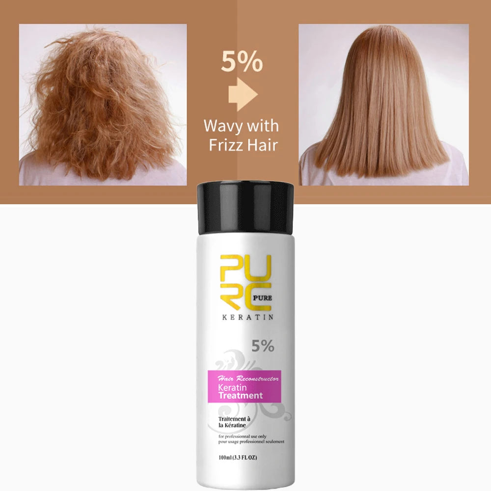 PURC Smoothing Shampoo Conditioner Professional Keratin Hair Treatment Nourishes Dry Repair Damaged Moisturizing Hair Care Oasis Select 5 Degree Keratin China Mainland