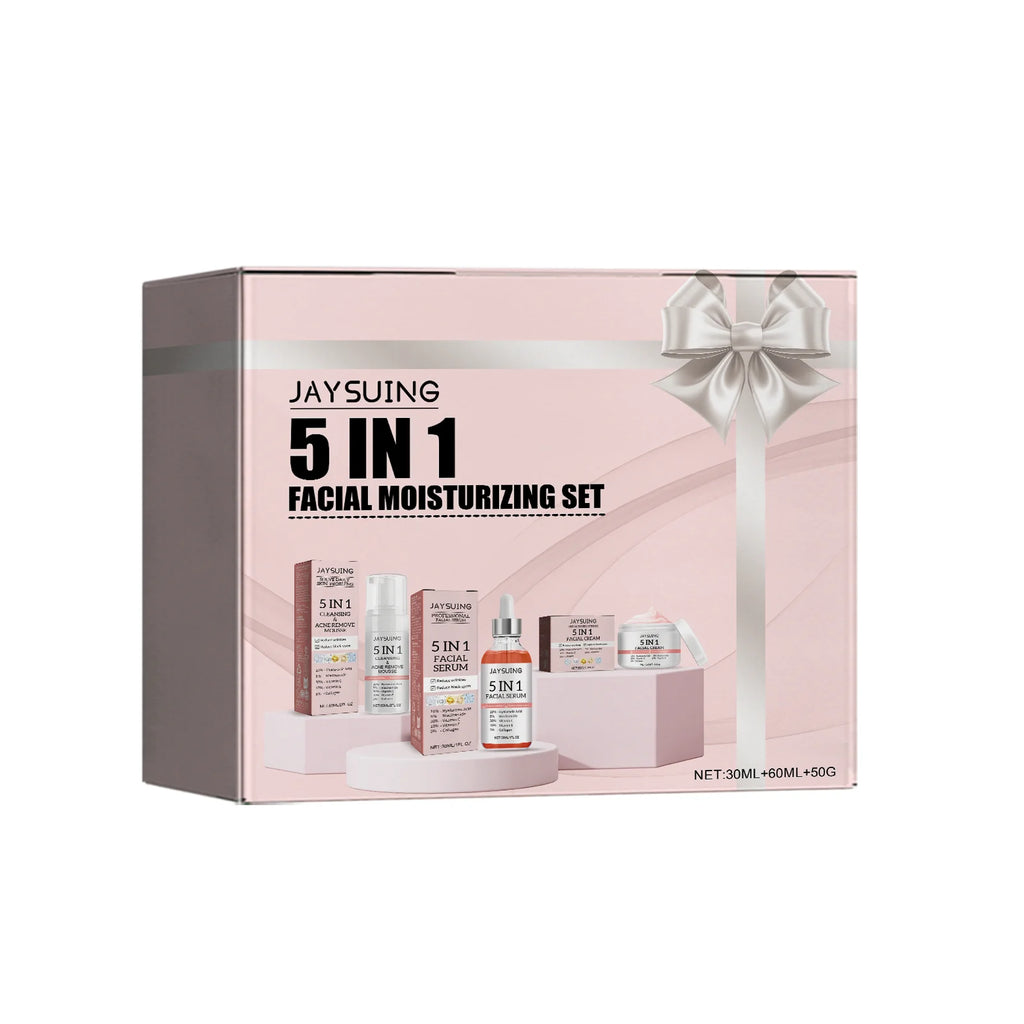 Jaysuing 5-in-1 Collagen Facial Set – Hydrate, Brighten & Firm Facial Skincare Set Oasis Select 1 set 1 set