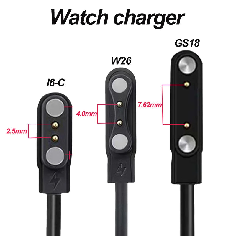 2 Pins 4pins Smartwatch Dock Charger Adapter USB Charging Cable Cord Oasis Select