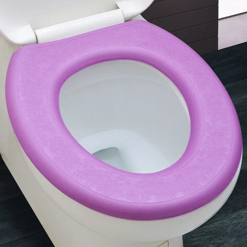Waterproof Toilet Seat Cover Washable Sticker Foam Portable Silicone Toilet Lid Cover Cup Covers Bathroom Accessories Oasis Select C