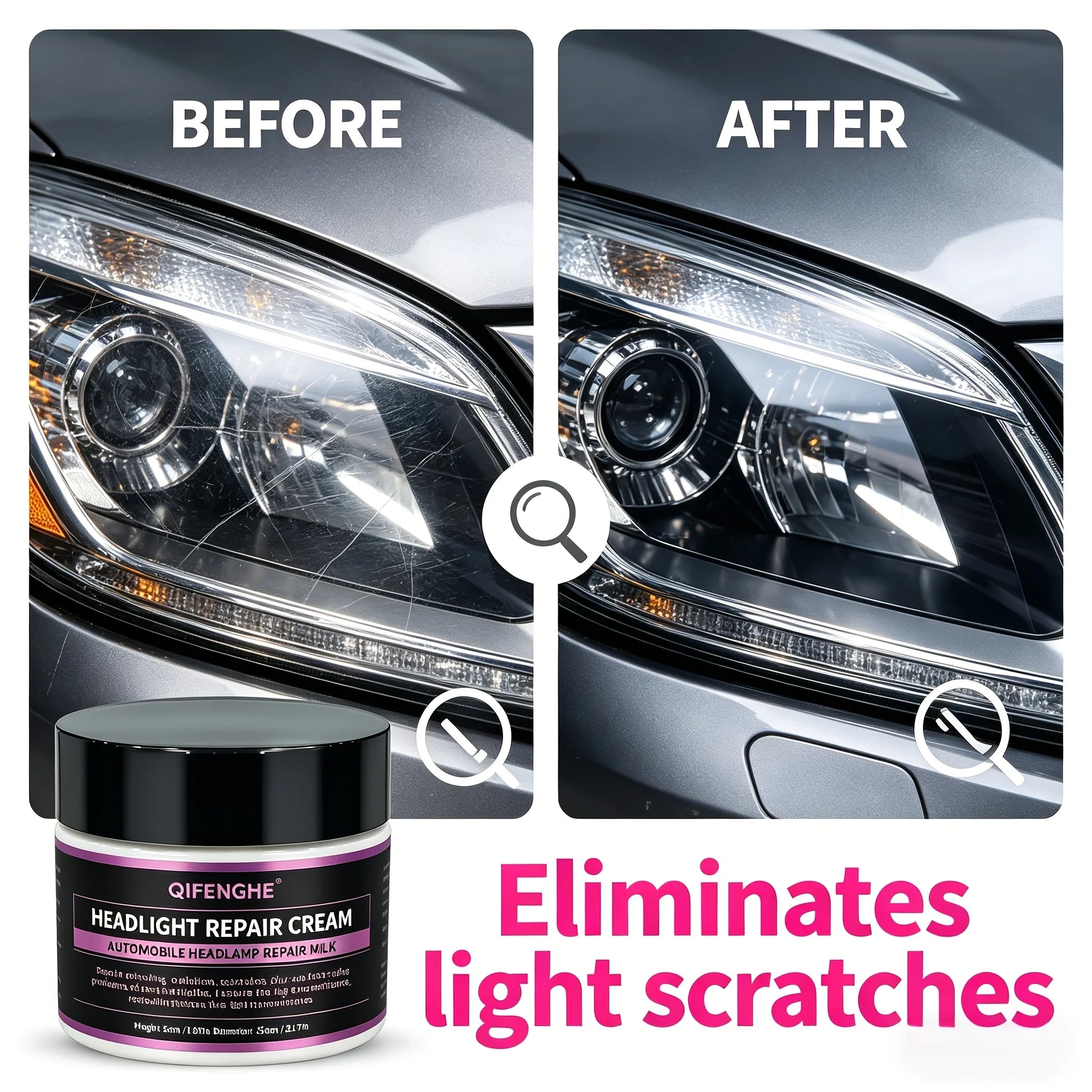 Headlight Restoration Cream – Remove Yellowing & Oxidation