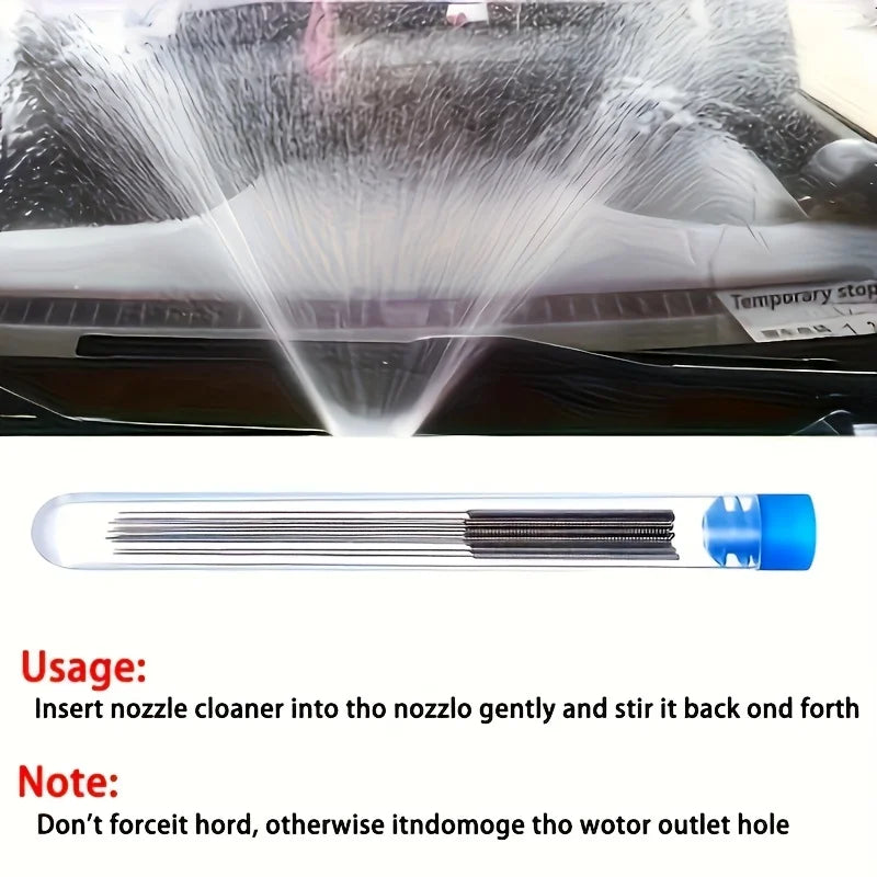 10pcs Cleaning Nozzle Tool Kit - Windshield Wiper, 3D Printer Head, Gas Stove Vent, Showerhead Needle Tube Brush Oasis Select