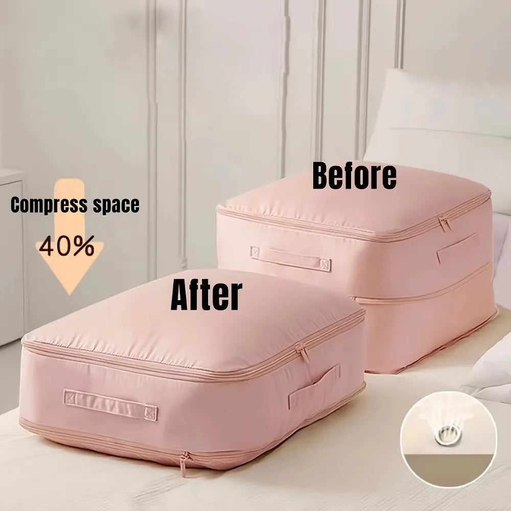 Heavy-Duty Self-Compressing Storage Bag | Clothes & Blankets