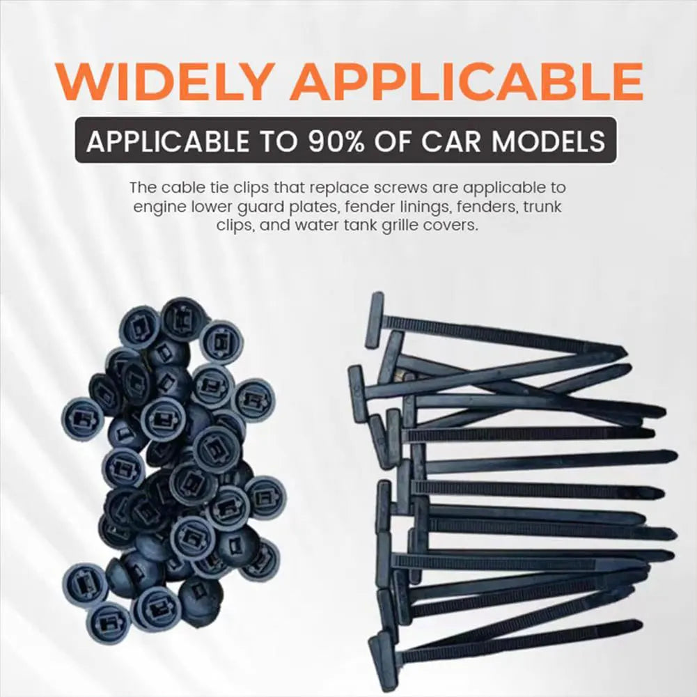 Heavy Duty Self-Locking Nylon Zip Ties – Universal Car Clips Automotive Fastener Clips Oasis Select