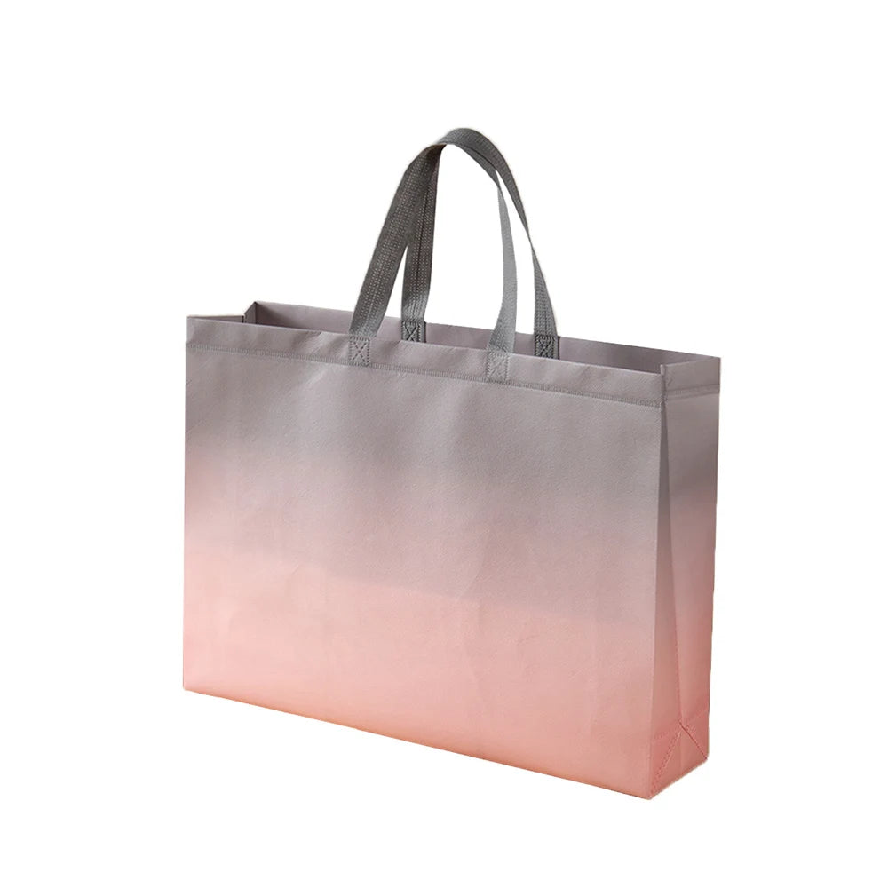 Reusable Shopping Bag Canvas Foldable Large Capacity Women Casual Handbag Reusable Grocery Bags Beach Storage Organizer 2023 Oasis Select Gradient Pink