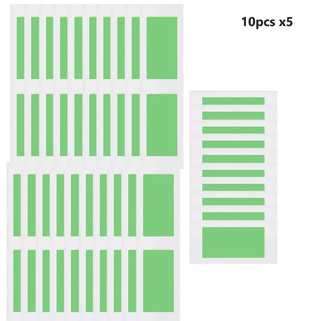 10/50pcs Facial Wax Strips Painless Hair Removal Wax Strips for Armpit Lips Leg Body Hair Remove Stickers Eyebrow Face Wax Paper Oasis Select 50PCS -green