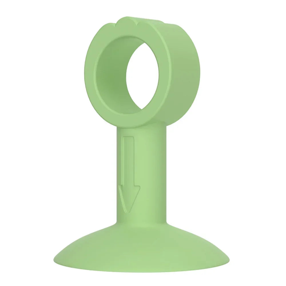 Soft Silicone Door Stopper Anti-damage Wall Protector Suction Cup Door Handle Bumper Mute Protect Walls Furniture Fittings Oasis Select Green