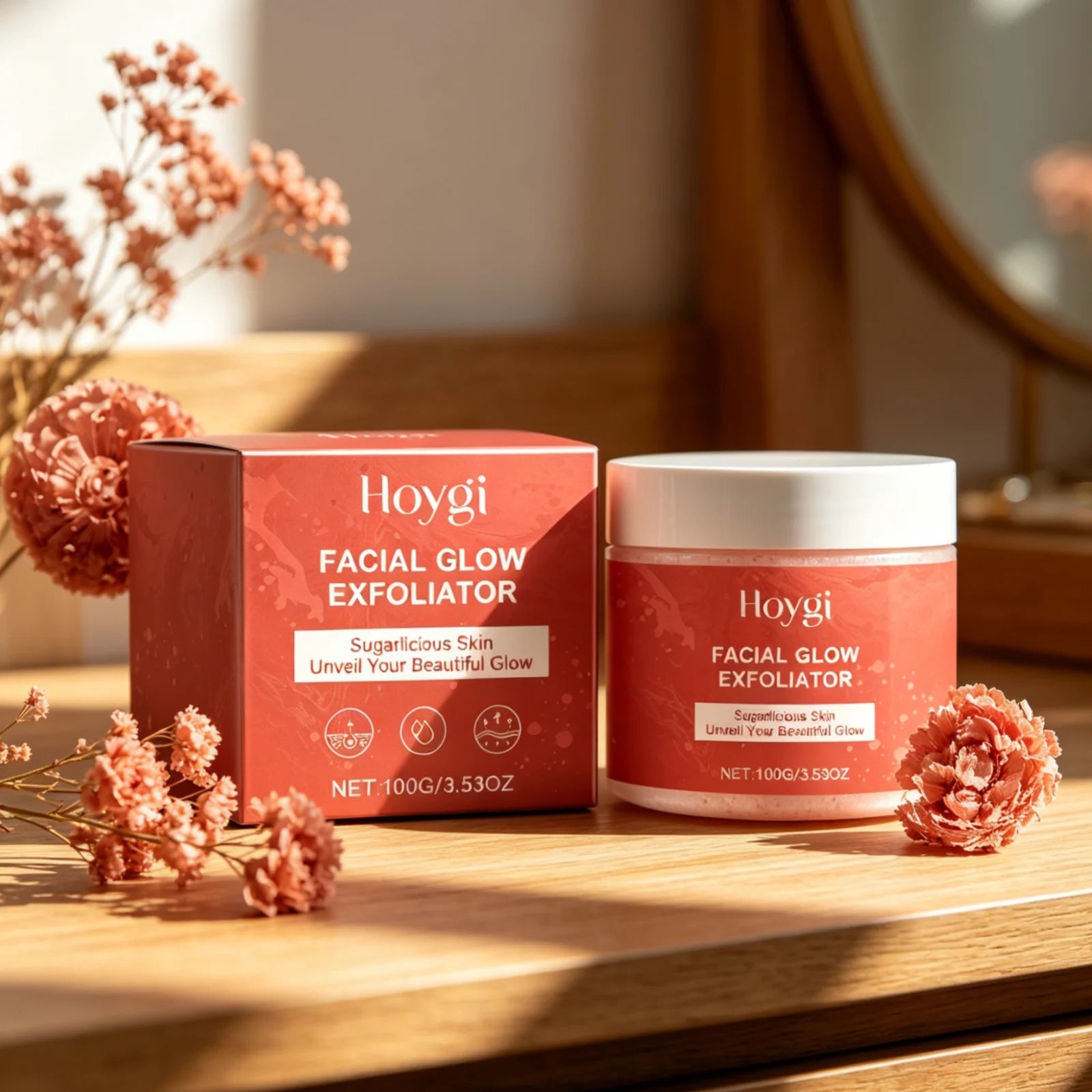 Hoygi Face Exfoliating Scrub – Deep Cleanse & Brighten 100g Facial Exfoliating Scrub Oasis Select