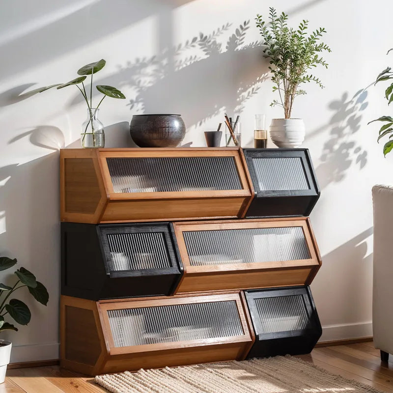 Bookshelf Shelf Floor-to-ceiling toy storage Book cabinet Locker Living room can be stacked Modular combination lattice cabinet Oasis Select