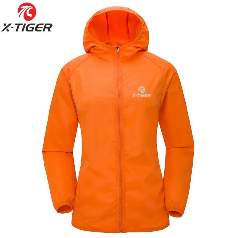 X-TIGER Cycling Jersey Men 2023 Windproof Quick-dry Bicycle Windcoat UV-protection Cycling Jacket Splashproof Racing Jacket Oasis Select Orange XL