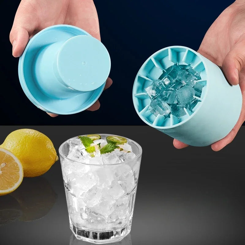 Ice Bucket Cup Mold Ice Cubes Tray Food Grade Quickly Freeze Silicone Ice Maker Creative Design Ice Bucket Whiskey Beer Maker Oasis Select