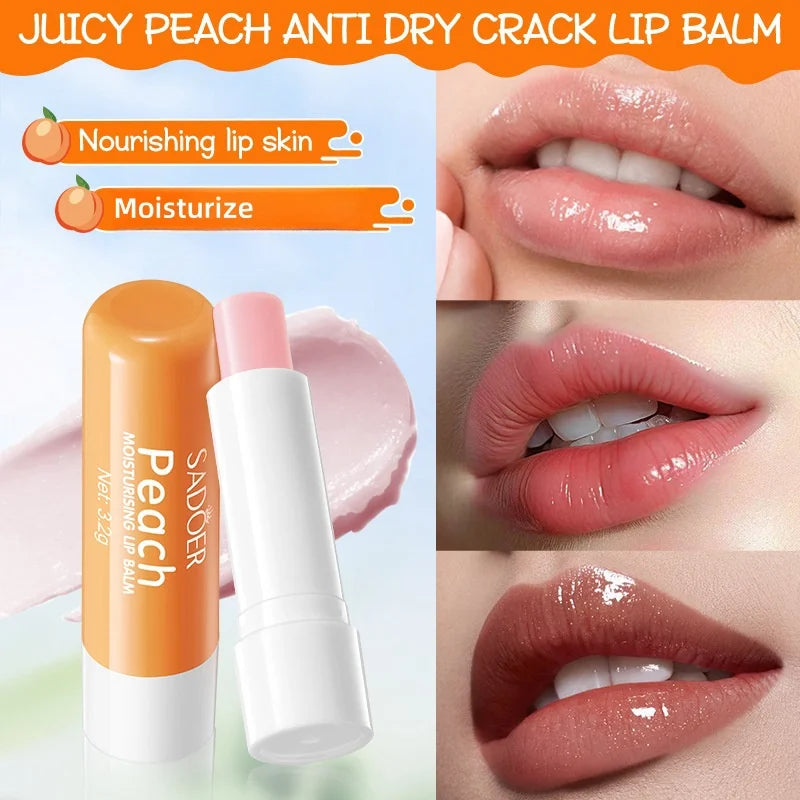 SADOER Peach Hand Cream & Lip Balm Set – Daily Moisture Hand & Lip Care Set Oasis Select