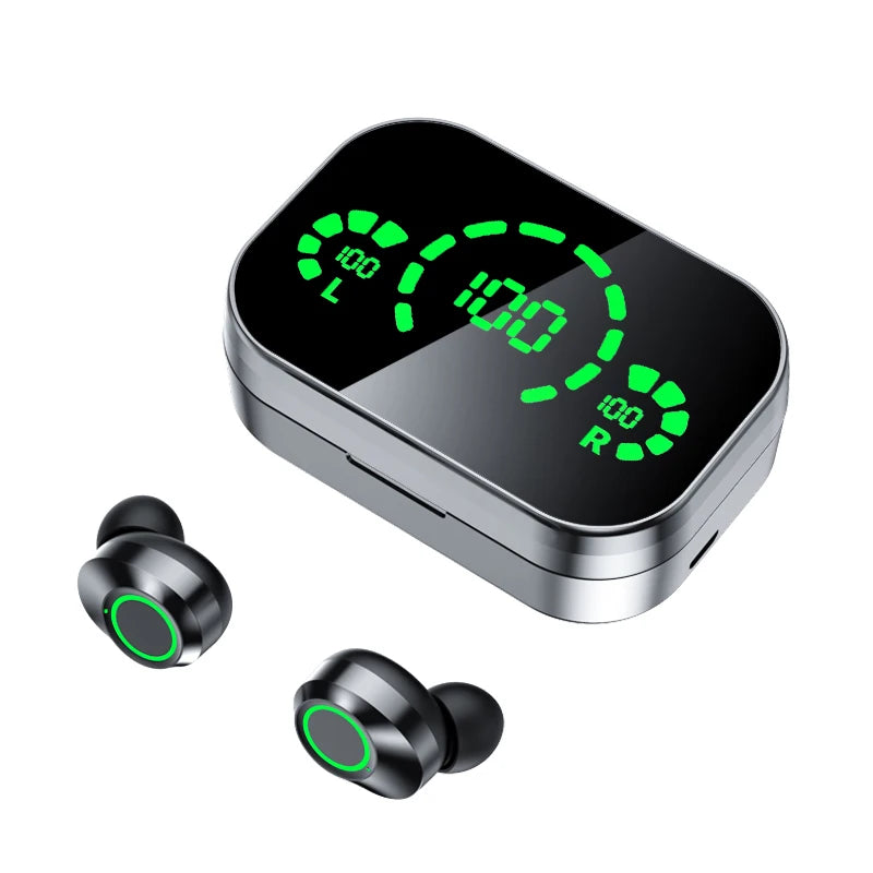 TWS Wireless Bluetooth Headset with Mic Earbuds Charger Box LED Fone Bluetooth Earphones Wireless Headphones for smartphones Oasis Select Black