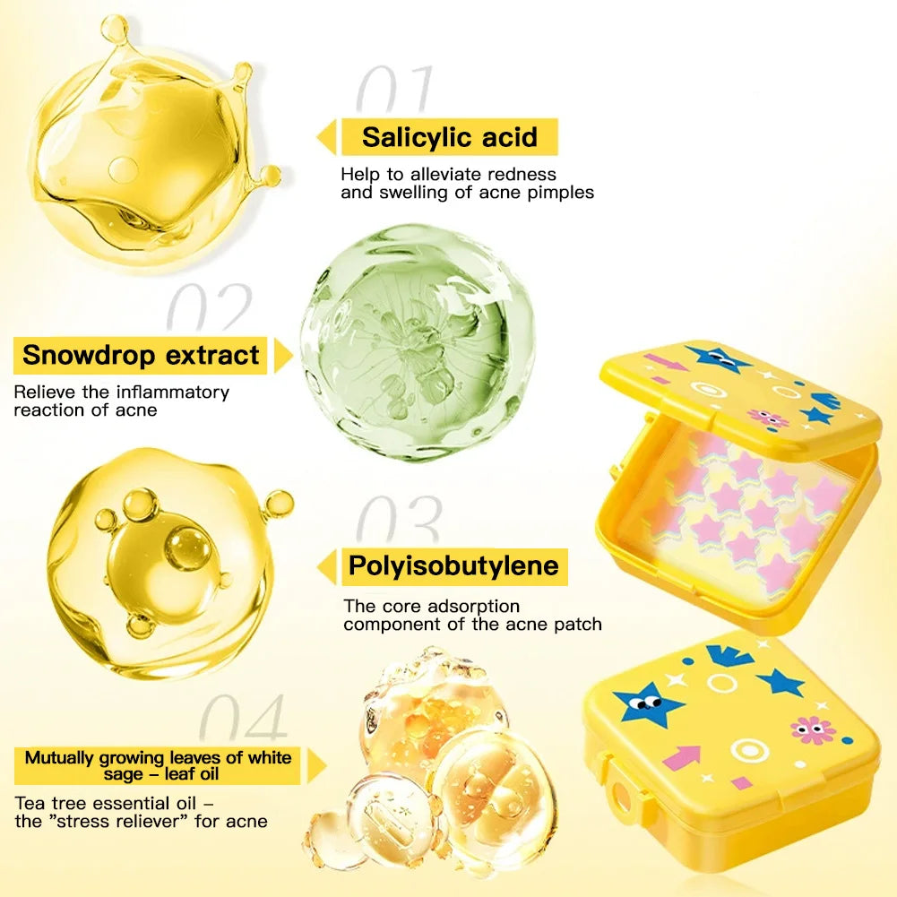 60 Patch Acne Patch Fade Repair Acne Light Cute Concealer Acne Patch Star Style Color Makeup Acne Patch Box Oasis Select