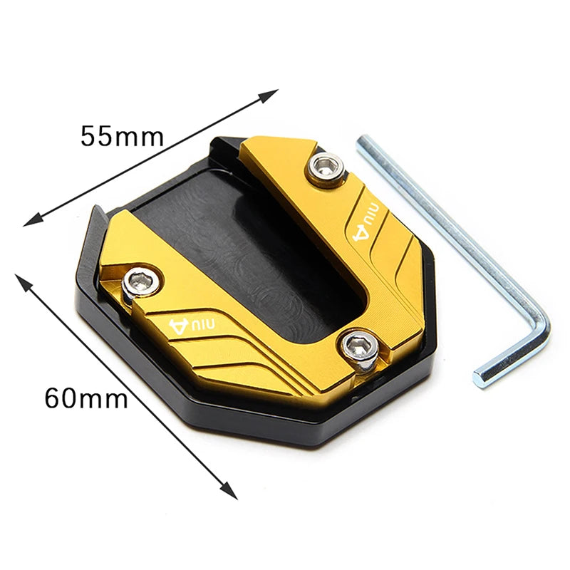 Universal Scooter Motorcycle Bike Kickstand Extender Foot Side Stand Extension Pad Support Plate Anti-skid Enlarged Base Oasis Select