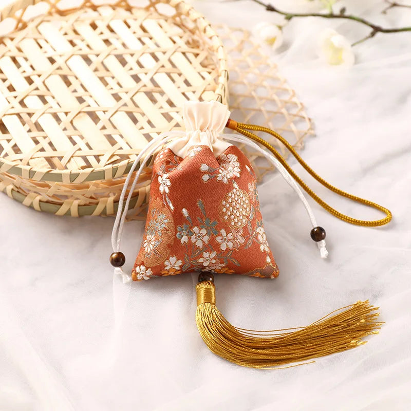 2025 New Sachet Mugwort Sachet Bag Cloth Bag Brocade Embroidery Sachet Car Hanging Purse Empty Bag Lucky Bag Oasis Select A-Orange Other