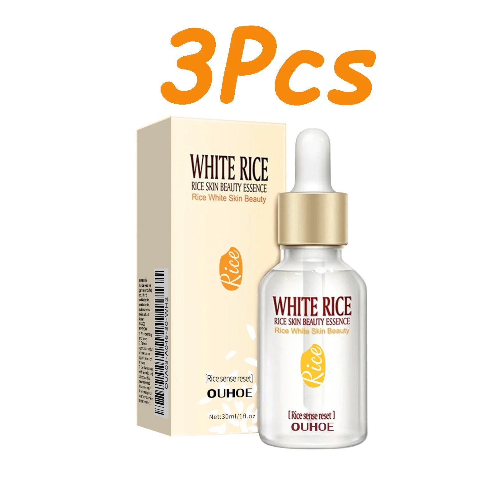 Rice Face Serum – Brightening, Anti-Wrinkle & Pore Minimizing Brightening Face Serum Oasis Select 3 x 30ml Boxed