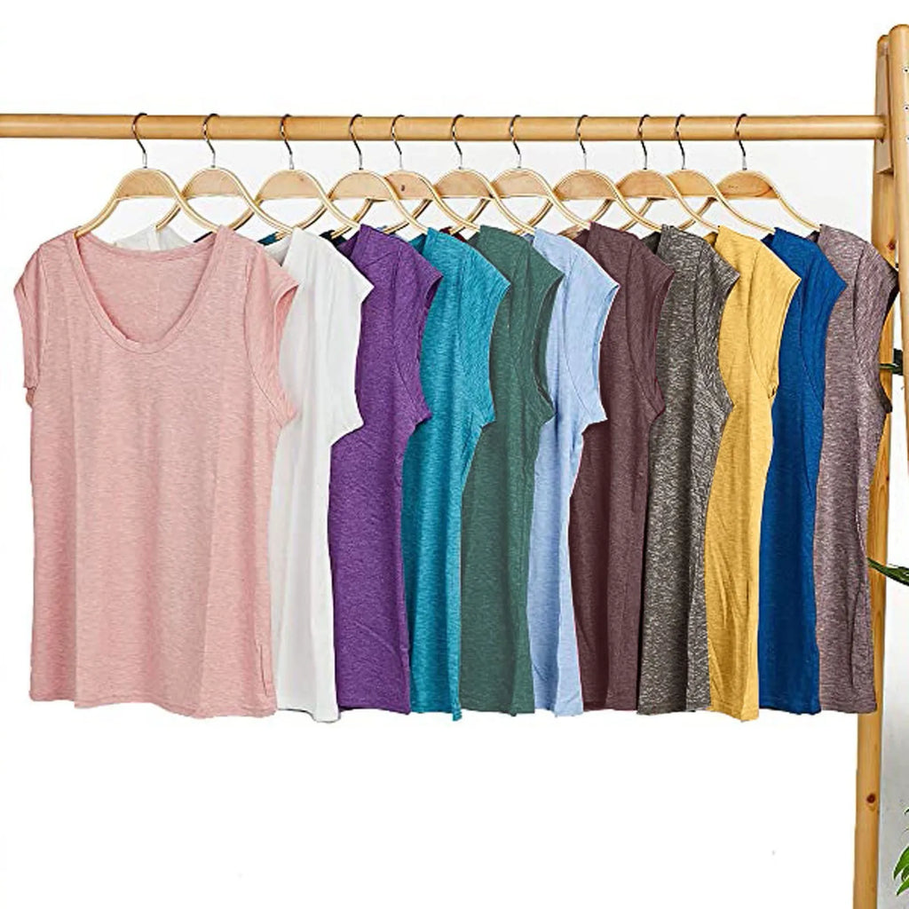 Summer Camisole Women'S V-Neck Vest Colored Cotton Solid Color T-Shirt Casual Sleeveless Vest Loose Top Fitted Vest Women'S Clot Oasis Select