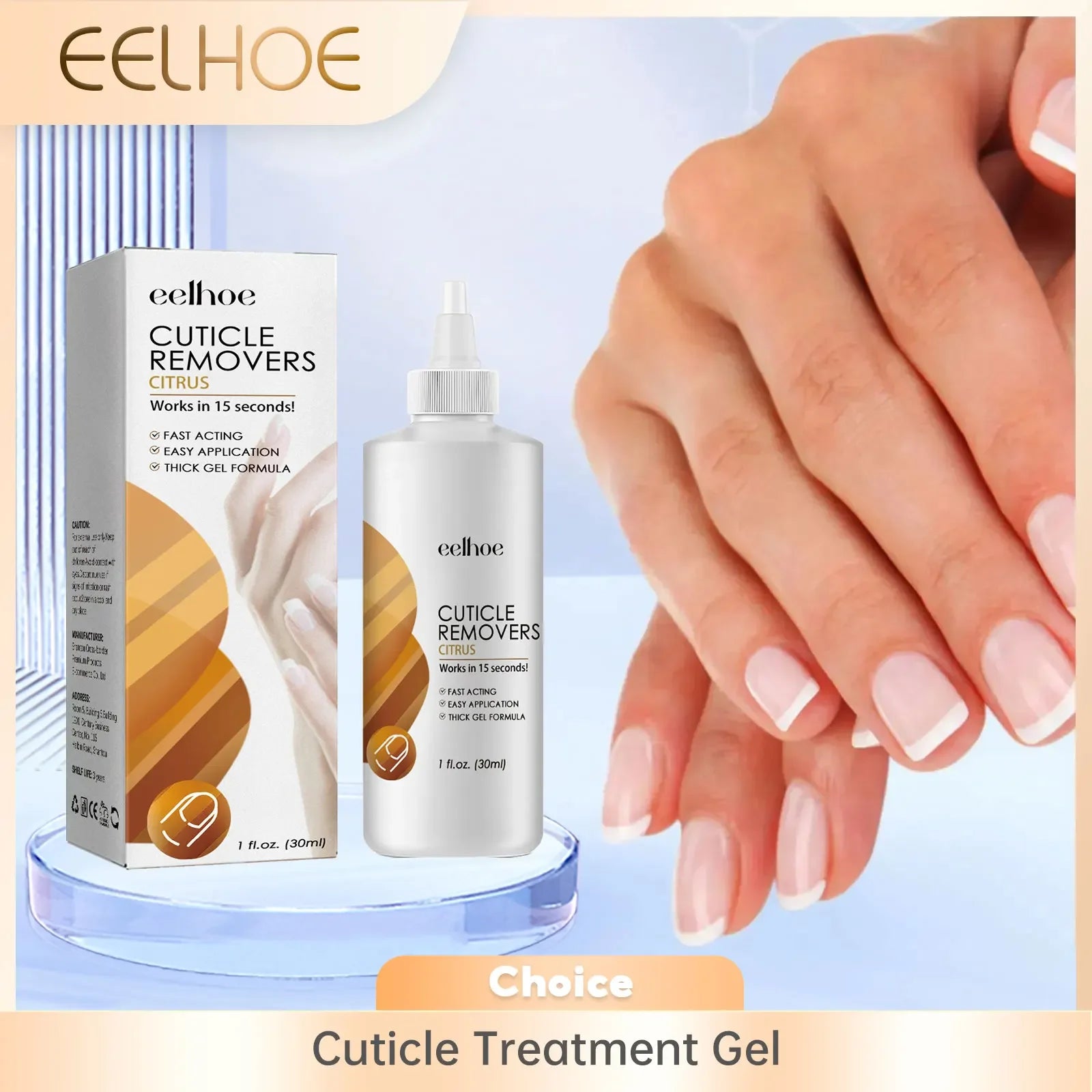 EELHOE Cuticle Removal Gel – Nail Softener & Dead Skin Remover Cuticle Removal Gel Oasis Select