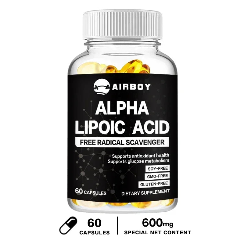 Alpha Lipoic Acid 600mg – Antioxidant & Energy Support Capsules