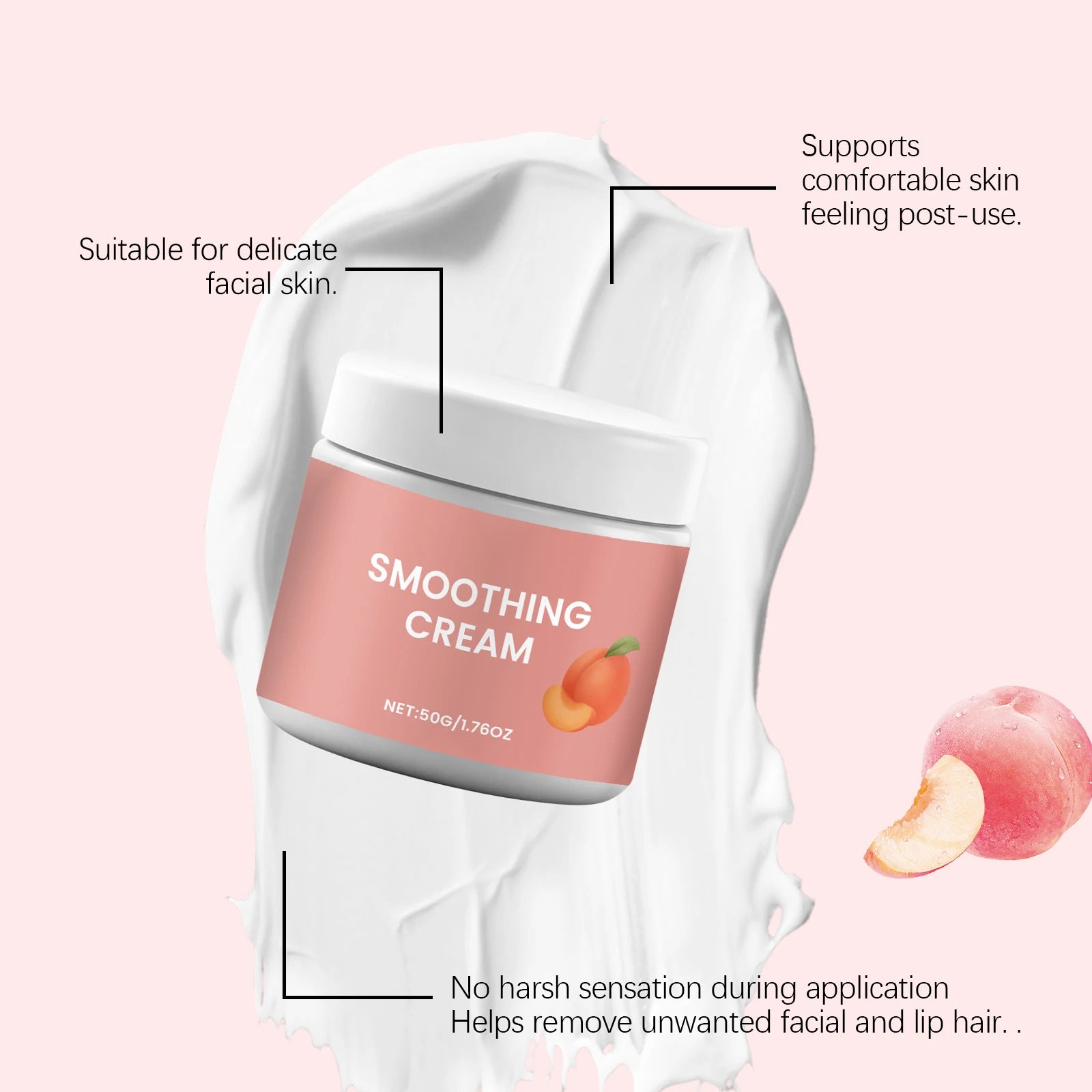 Gentle Facial Hair Removal Cream – Sensitive Skin, 50g Hair Removal Cream Oasis Select