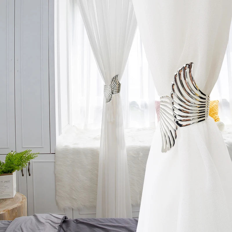 Angel's wing curtain strap modern simple curtain clip without punching and installation of metal decorative curtain buckle Oasis Select