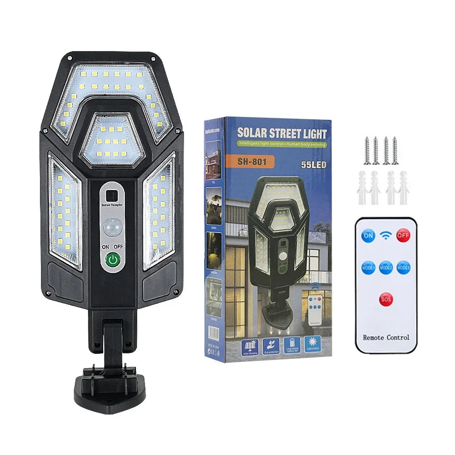 30000LM Motion Sensor Solar LED Lights Outdoor Solar Garden Lamp 3 Modes Waterproof Wall Lighting For Patio Garden Solar Light Oasis Select Set B