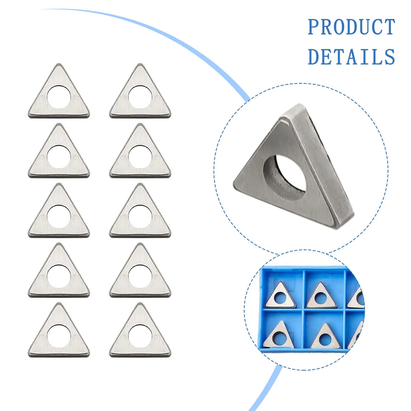 10pcs MT1603 MT2204 CNC Turning Tool Holder Tool Holder Triangular Wedge Machinery Accessories Oasis Select