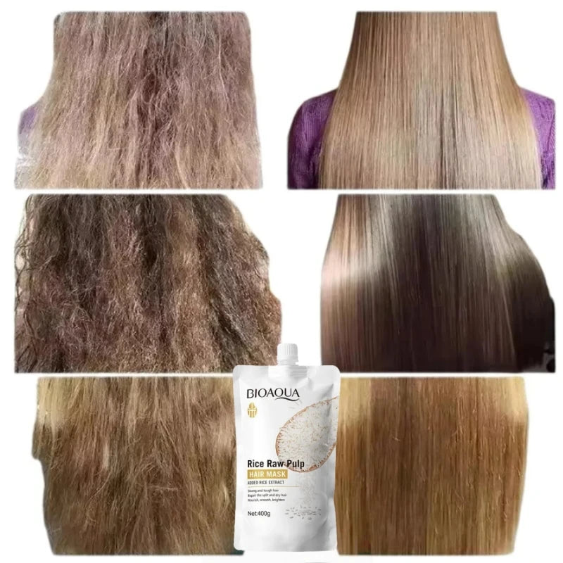 Rice Puree Hair Mask – Nourish Dry, Frizzy & Split Ends Deep Conditioning Mask Oasis Select