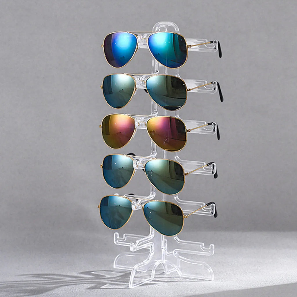 1pc Transparent multi-layer eyeglass frame, sunglasses display frame, desktop storage frame, minimalist storage frame Oasis Select