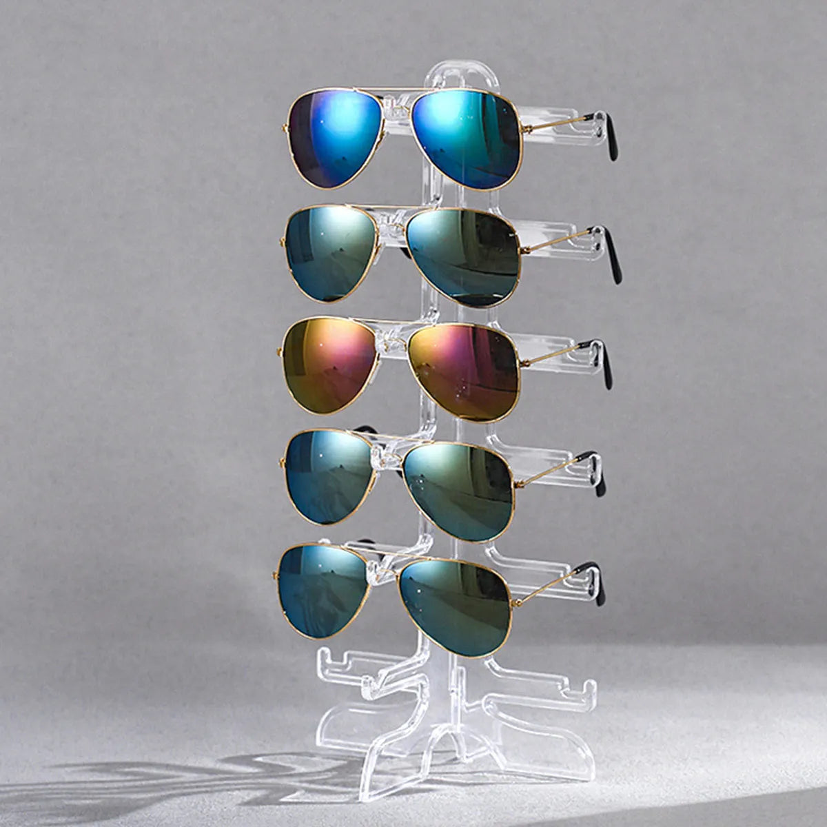 1pc Transparent multi-layer eyeglass frame, sunglasses display frame, desktop storage frame, minimalist storage frame Oasis Select