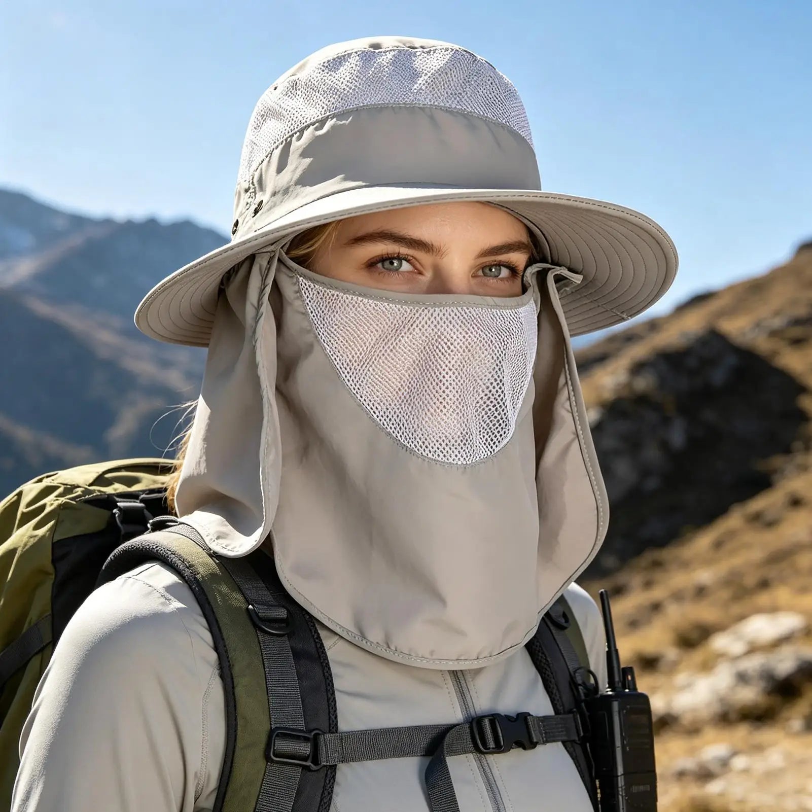 Sun Hats Summer Wide Brim Waterproof Quick-drying Face Neck Cover Fishing Sun Protection Caps Outdoor Visor Bucket Hats Oasis Select