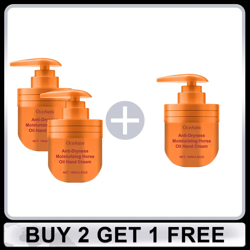 Horse Oil Hand Cream Nourish Dry Skin Moisturizing Soften Anti Cracked Repair Skin Barrier Fragrant Brighten Hand Care Product Oasis Select Buy 2 Get 1 Free