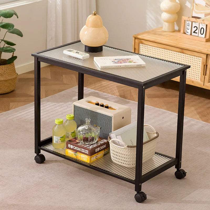 Nanzhu edge small apartment corner sofa modern living room glass storage bedside table mini table Oasis Select