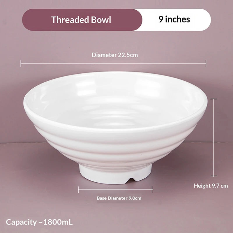 Thickened Melamine Noodle Bowl Household Plastic Tableware Restaurant Commercial Ramen Salad Bowl Not Easily Broken Soup Bowls Oasis Select F