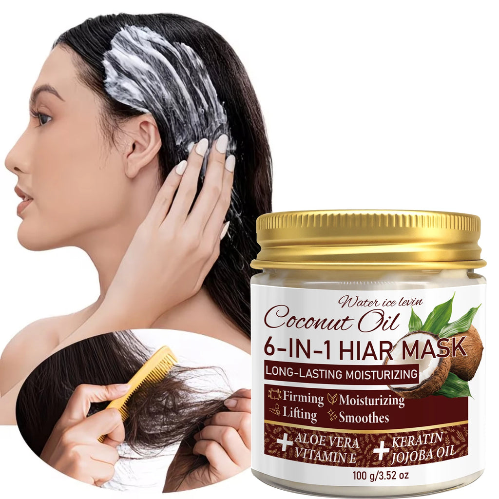 6-in-1 Coconut Hair Mask with Keratin & Jojoba Oil – 100g Deep Conditioning Hair Mask Oasis Select