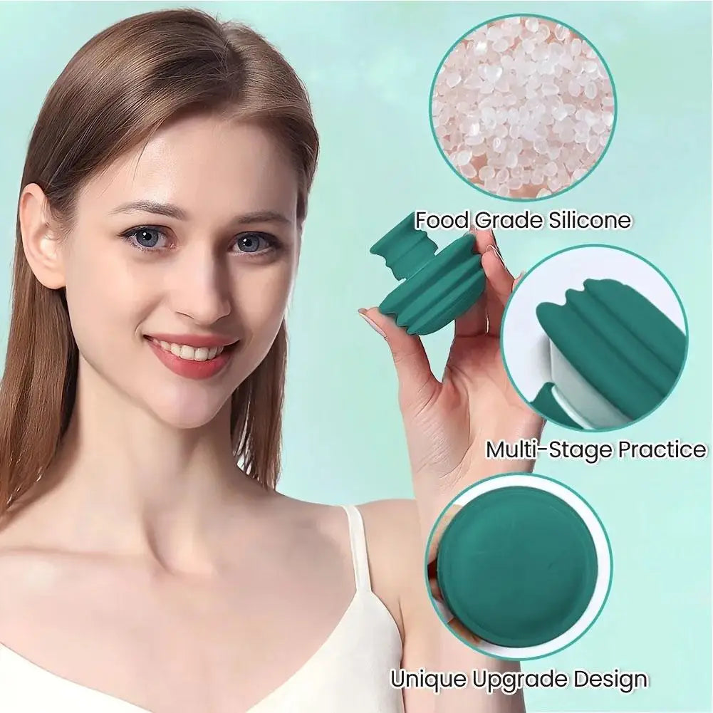 Face Jaw Exerciser Slimmer Jaw Face Neck Toning Exerciser,Facial Yoga Skin Tighten Firm, Double Chin Breathing Exercise Device Oasis Select