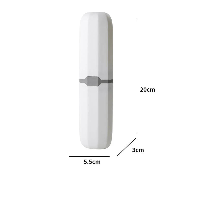 Portable Toothpaste Toothbrush Protect Holder Case Travel Camping Storage Box Protect Toothbrush Toothpaste from Dirt and Damage Oasis Select style C White Grey
