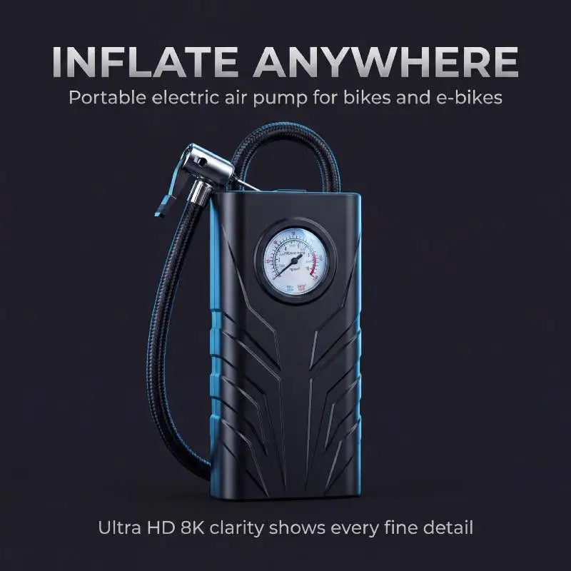 Wireless Handheld USB Rechargeable Air Pump Automatic Shut-Off Suitable For Bicycle Car Tires Ball Pressure Monitor Safe Oasis Select