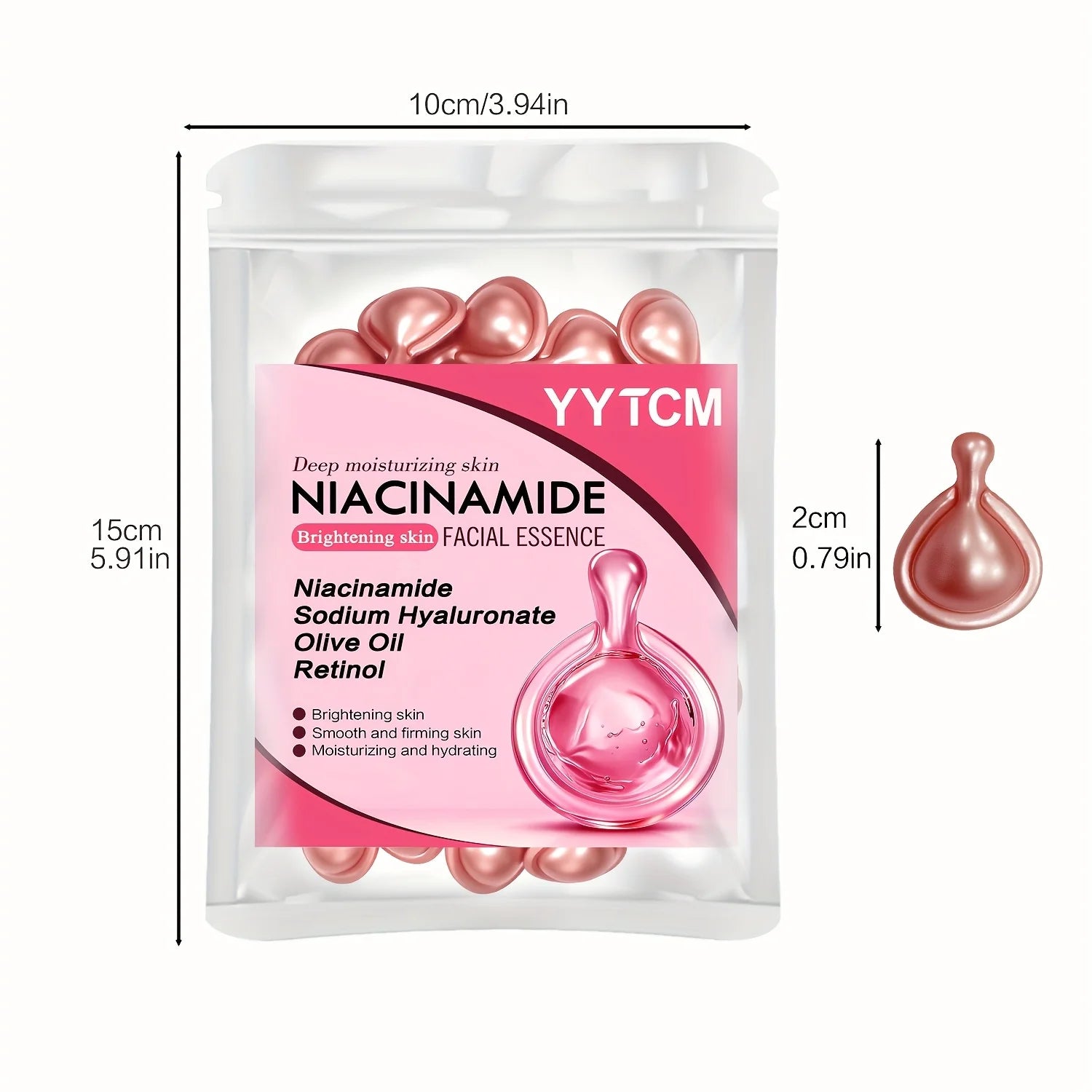 Niacinamide & Retinol Facial Essence Capsules – Brighten & Hydrate Facial Essence Serum Oasis Select