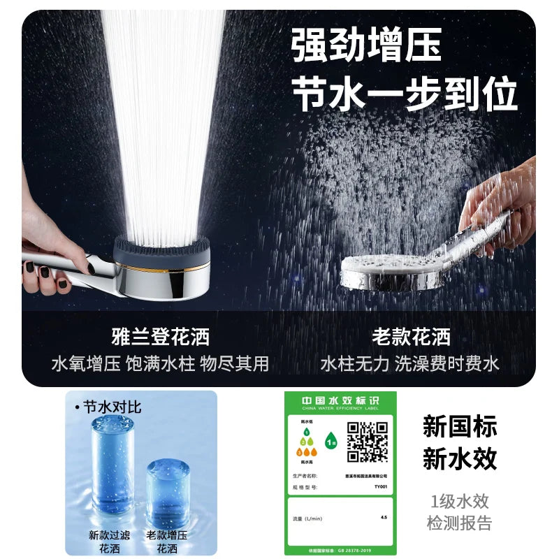 New High Pressure With Filter Water Saving 4 Modes Shower Heads Adjustable Water Massage Sprayer Home Bathroom Accessories Oasis Select