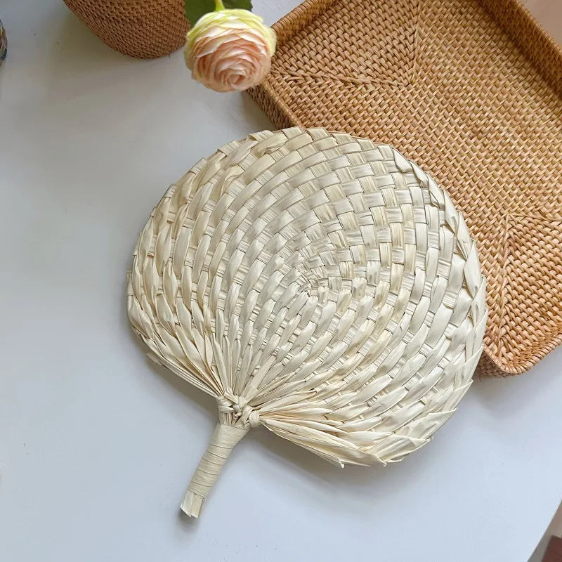 Chinese Style Handmade Fan Retro Natural Bamboo Braided Fan New Summer Cooling Hand Fan Art Crafts Woven Fan Home Decorations Oasis Select