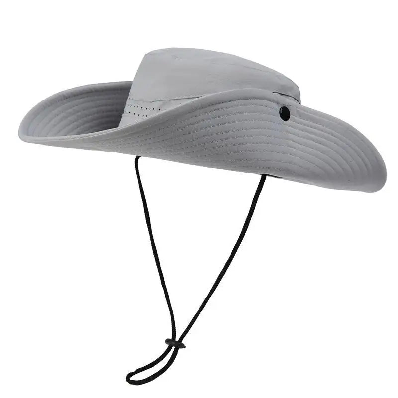 Quick Dry Wide Brim Bucket Hat for Men Women cap Breathable Adjustable Chin Strap Outdoor Hiking Fishing Sun Hat Oasis Select A7