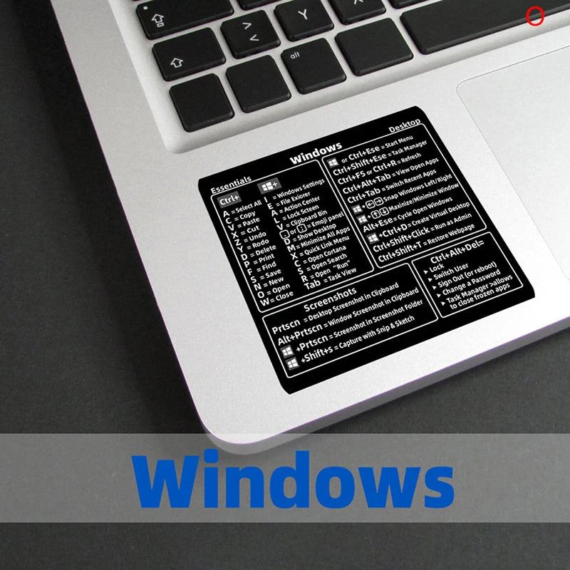 Windows PC Keyboard Shortcut Sticker – 14 Styles | PVC