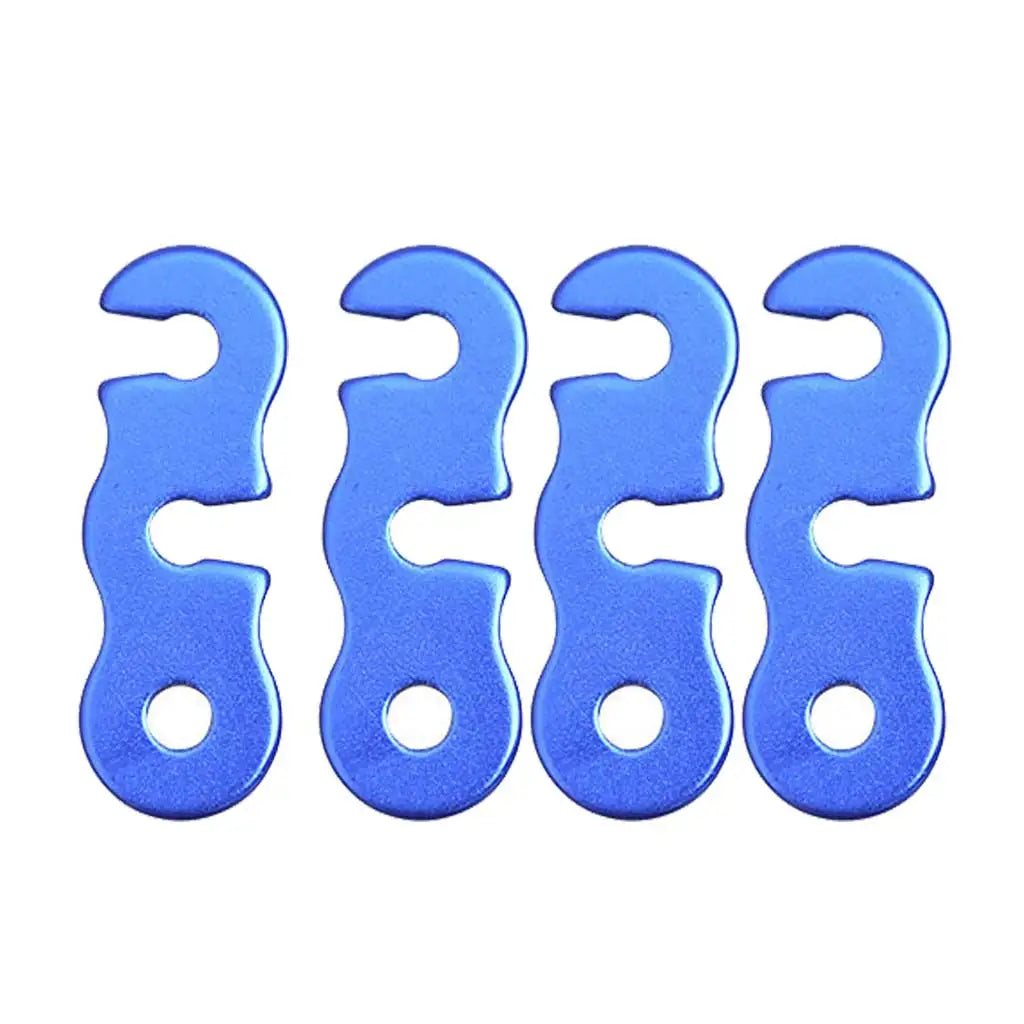 Aluminium Alloy Guyline Adjuster Camping Tent Shelter Tensioner for Tent Rope Stopper Adjuster 3 Hole Open End Cord Lock Oasis Select Blue 4 Piece